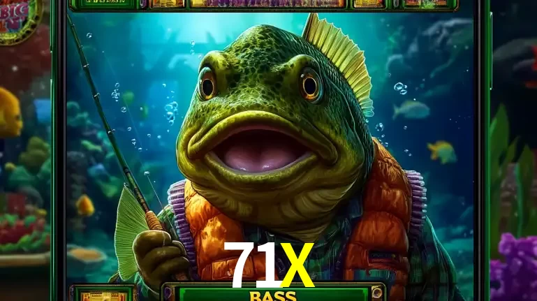 Personagem de peixe pescador do popular jogo de slot com tema de pescaria, uma das emocionantes opções de caça-níqueis para jogar e ganhar no cassino 71X.